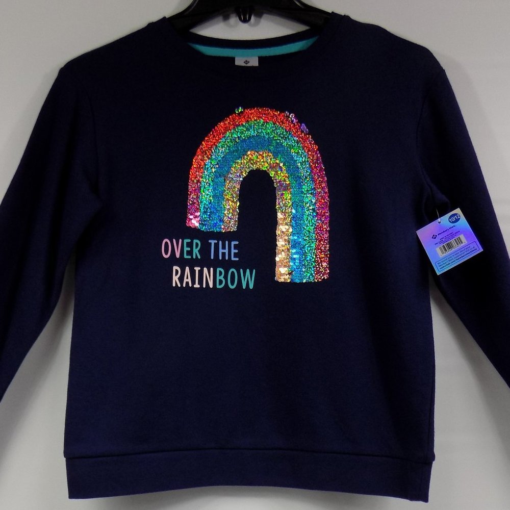 Member's Mark "Over The Rainbow" Flip Flop Embellished Pullover Size 10/12 NWT